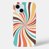 Retro Swirl Abstracte Kunst iPhone / iPad case (Achterkant)