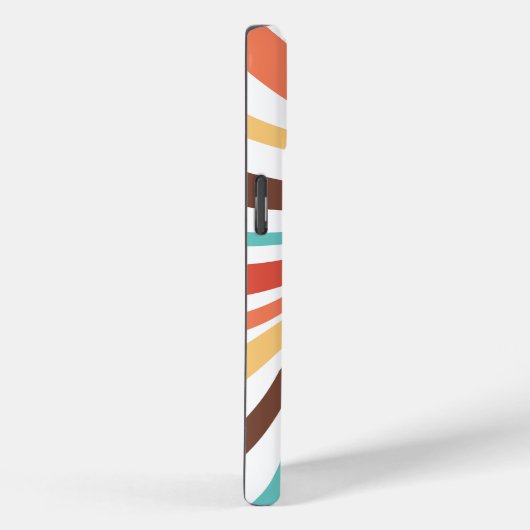 Retro Swirl Abstracte Kunst iPhone / iPad case (Achterkant / Rechts)