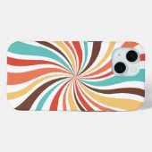Retro Swirl Abstracte Kunst iPhone / iPad case (Achterkant (horizontaal))