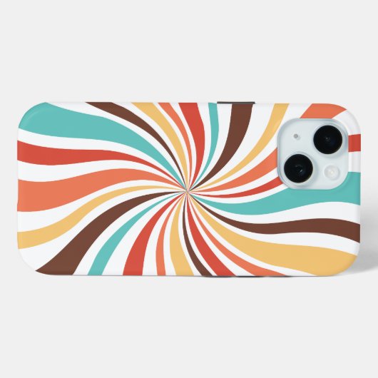 Retro Swirl Abstracte Kunst iPhone / iPad case (Achterkant (horizontaal))