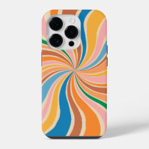 Retro Swirl Abstracte Kunst iPhone / iPad case