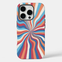 Retro Swirl Abstracte Kunst iPhone / iPad case