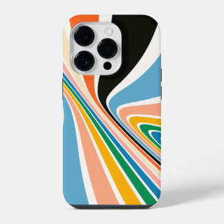 Retro Swirl Abstracte Kunst iPhone / iPad case 14 Plus Hoesje