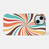 Retro Swirl Abstracte Kunst iPhone / iPad case iPhone 15 Case (Achterkant horizontaal)