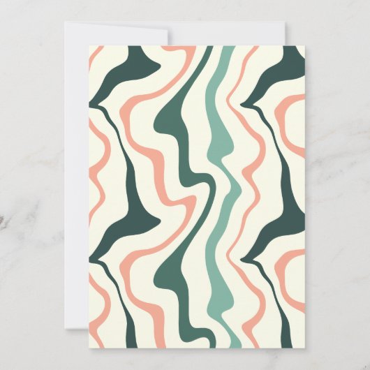 Retro Swirl Arch Mint Groen en Roze Vrijgezellenfe Kaart (Achterkant)