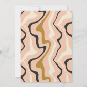 Retro Swirl Arch Roze Zwart Goud Vrijgezellenfeest Kaart (Achterkant)