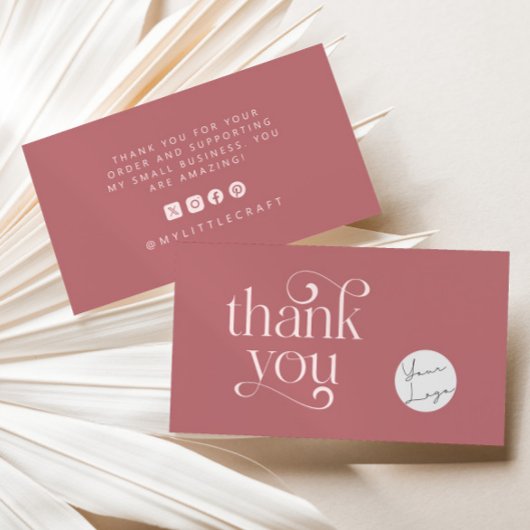 Retro Swirl Bedankt voor het winkelen Klein Stoffi Visitekaartje