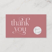 Retro Swirl Bedankt voor het winkelen Klein Stoffi Visitekaartje (Voorkant)