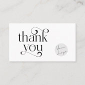 Retro Swirl bedankt voor het winkelen op kleine me Visitekaartje (Voorkant)