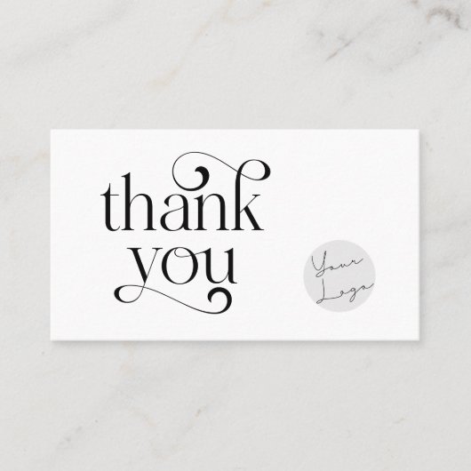 Retro Swirl bedankt voor het winkelen op kleine me Visitekaartje (Voorkant)