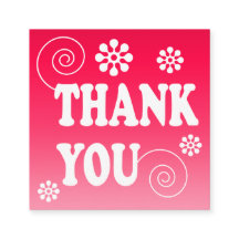 Retro Swirl Bestelling Bedankt Pink