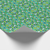 retro swirl doedle 60s 70s stijl cadeaupapier (Hoek)