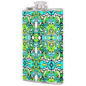 retro swirl doedle 60s 70s stijl heupfles (Links)