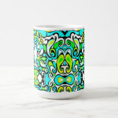 retro swirl doedle 60s 70s  stijl koffiemok (Center)