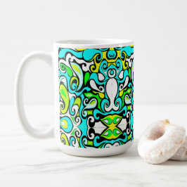 retro swirl doedle 60s 70s stijl koffiemok