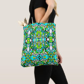 retro swirl doedle 60s 70s  stijl tote bag (Dichtbij)