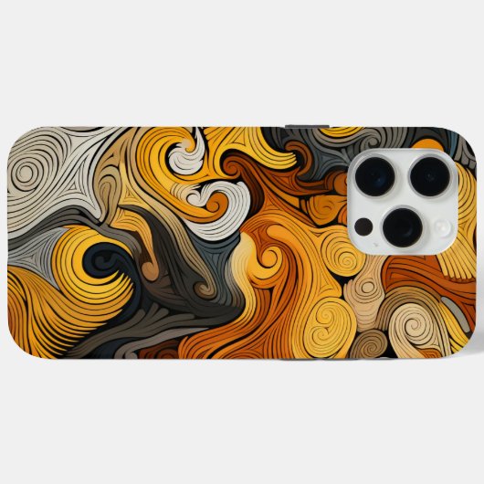 Retro Swirl Patroon Kleurrijke Digitale Print Case-Mate iPhone Case (Achterkant (horizontaal))
