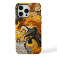 Retro Swirl Patroon Kleurrijke Digitale Print