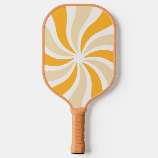 Retro Swirl Pickleball Paddle | Groovy Sunshine (Achterkant)