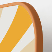 Retro Swirl Pickleball Paddle | Groovy Zonneschijn (Links Detail)