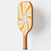 Retro Swirl Pickleball Paddle | Groovy Zonneschijn (Links)