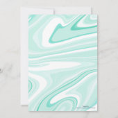 Retro Swirl Vloeibare Aqua Groene Schilderen Esthe (Achterkant)