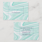 Retro Swirl Vloeibare Aqua Groene Schilderen Esthe Visitekaartje (Voorkant / Achterkant)