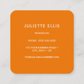 Retro SwirlBusiness Kaart Vierkante Visitekaartje (Achterkant)