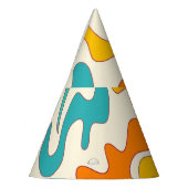 Retro Swirls:  bloemmotief Feesthoedjes (Links)