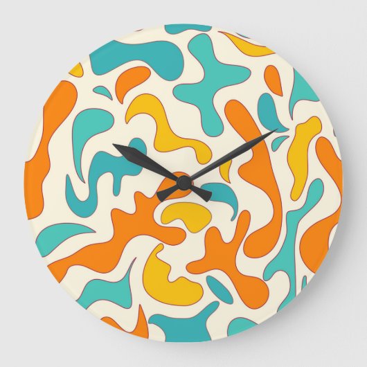 Retro Swirls: bloemmotief Grote Klok (Voorkant)