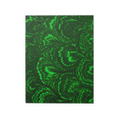Retro Swirls Emerald Green Notitieblok (Linkerzijde)