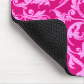 Retro Swirls Hot Pink Mousepad Muismat (Hoek)