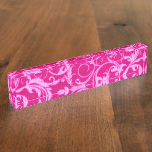 Retro Swirls Hot Pink Naambordje