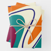 Retro Swirls - Klassieke jaren 70 stijl Inpakpapier Vel (In situ)