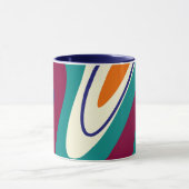 Retro Swirls - Klassieke jaren 70 stijl Mok (Midden)