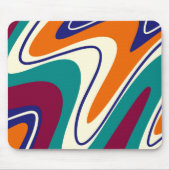 Retro Swirls - Klassieke jaren 70 stijl Muismat (Voorkant)