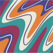 Retro Swirls - Klassieke jaren 70 stijl Sticker (Voorkant)