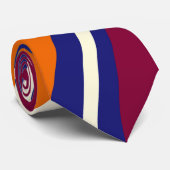 Retro Swirls - Klassieke jaren 70 stijl Stropdas (Opgerold)