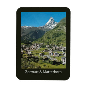 Retro Swiss RETT Zermatt and Mount Matterhorn Magneet