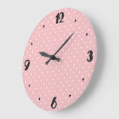 Retro Swiss stippen - Shell roze Grote Klok (Hoek)