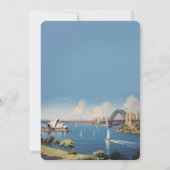 Retro Sydney Australië Reizen Save-the-Date Kaart (Achterkant)
