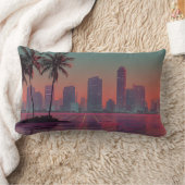 Retro Synthwave Cityscape Sunset Kussen (Deken)
