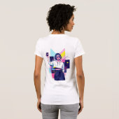 Retro Synthwave Girl Graphic T-Shirt (Achterkant volledig)