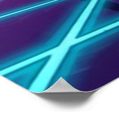 Retro Synthwave Horizon - Neon Grid & Palms Poster (Hoek)