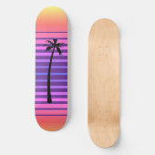 Retro Synthwave met Palm Tree Persoonlijk Skateboard (Voorkant)