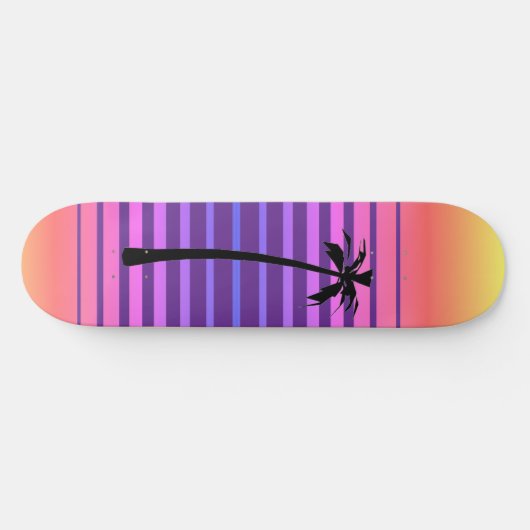 Retro Synthwave met Palm Tree Persoonlijk Skateboard (Horizontaal)