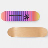 Retro Synthwave met Palm Tree Persoonlijk Skateboard (Horizontaal)