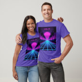 Retro Synthwave Neon Palm Bomen T-shirt (Unisex)