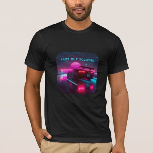 Retro Synthwave Snelheid Aesthetisch Ontwerp T-shirt (Voorkant)