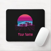 Retro Synthwave Supercar Gaming Muismat Custom  (Met muis)